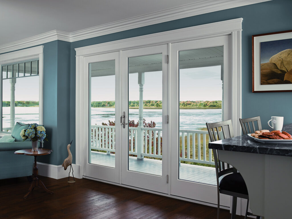 Homeowner upgrading to a modern energy efficient door In Reston