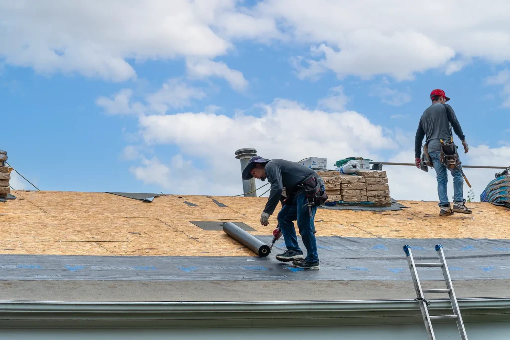 Professional roof replacement in progress in Northern Virginia